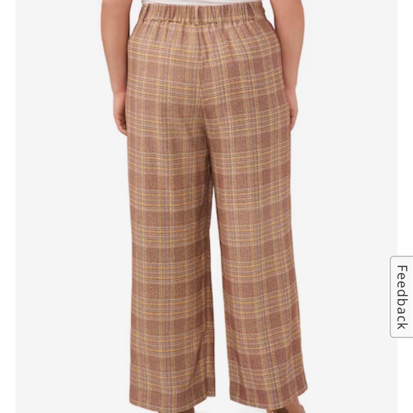 Vince Camuto Plaid Pleated Wide-Leg Pants (Plus Size) - Picture 3 of 15